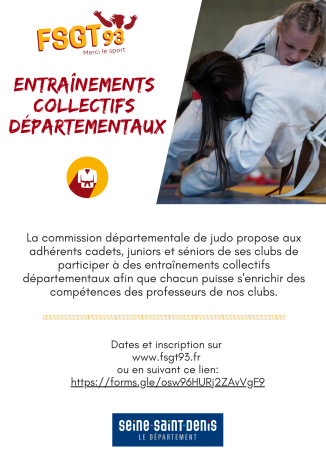 Entrainements collectifs départementaux judo FSGT